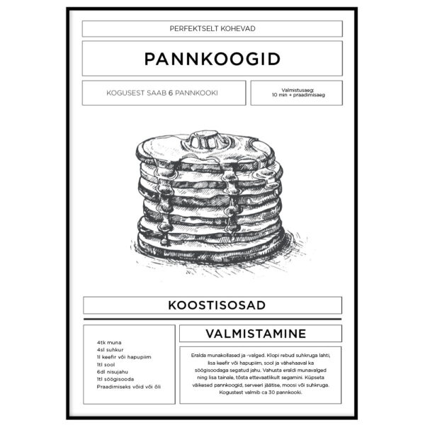 Pannkoogi retsept